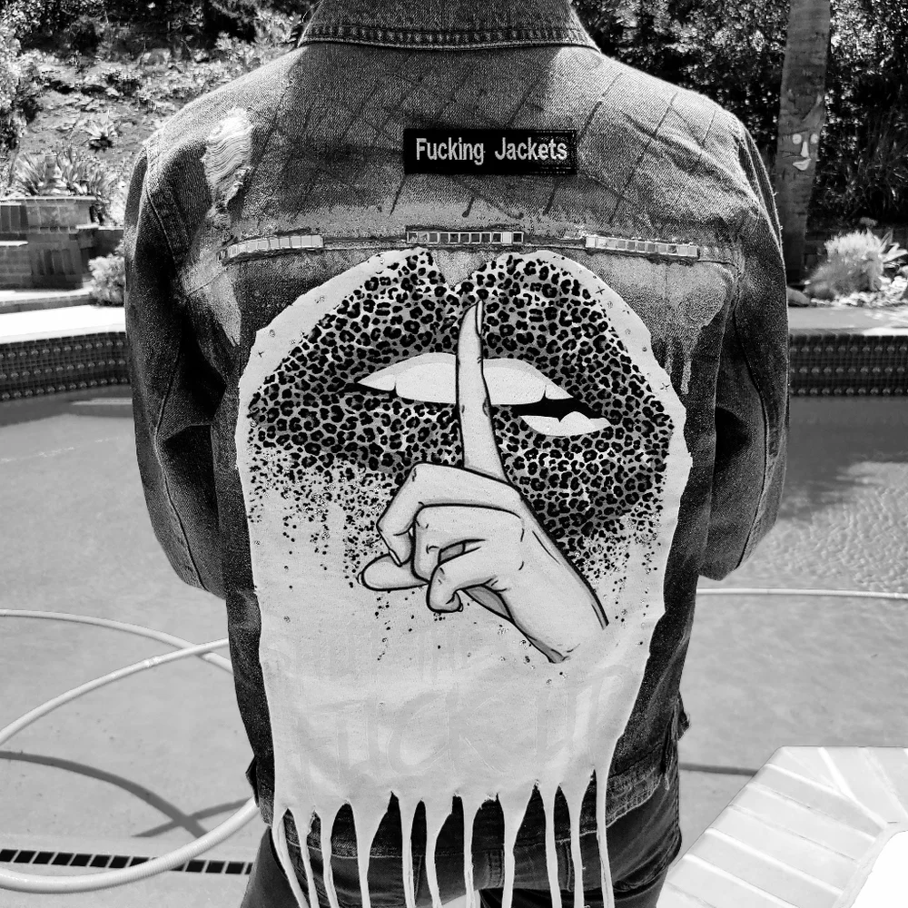 Exclusive Custom "F****** Jackets" One-of-a-Kind Denim Jacket - Size S - Picture 5 of 7